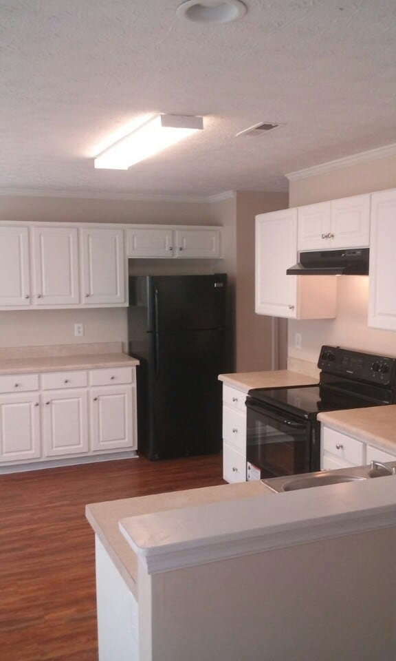 After: modern kitchen styling and newly surfaced countertops